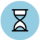 Icono decorativo de un reloj de arena