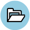 Icono decorativo de una carpeta