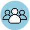 Icono decorativo con tres personas